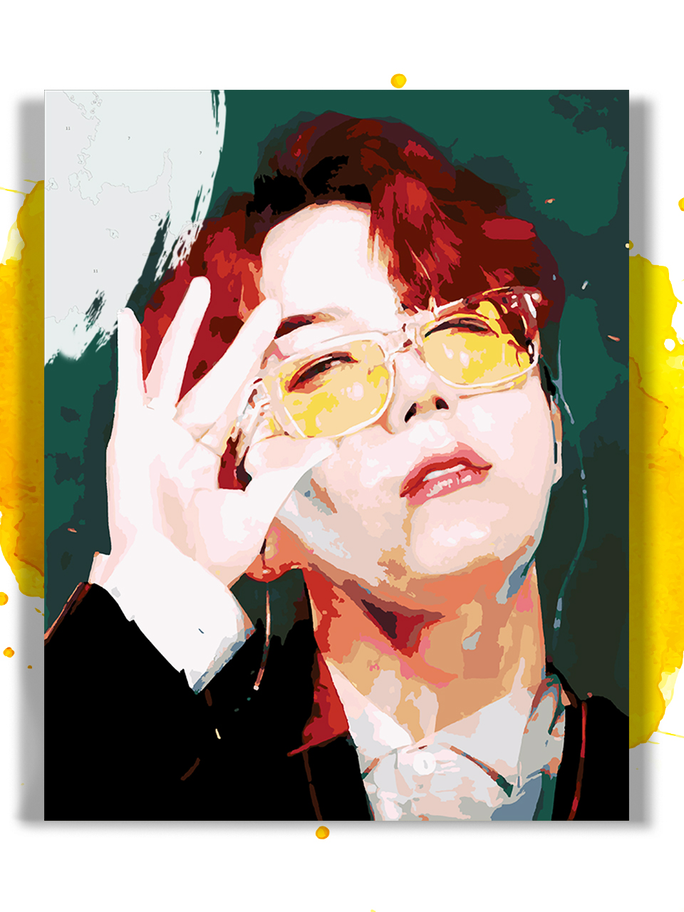 Картина по номерам на холсте BTS J-Hope Арт