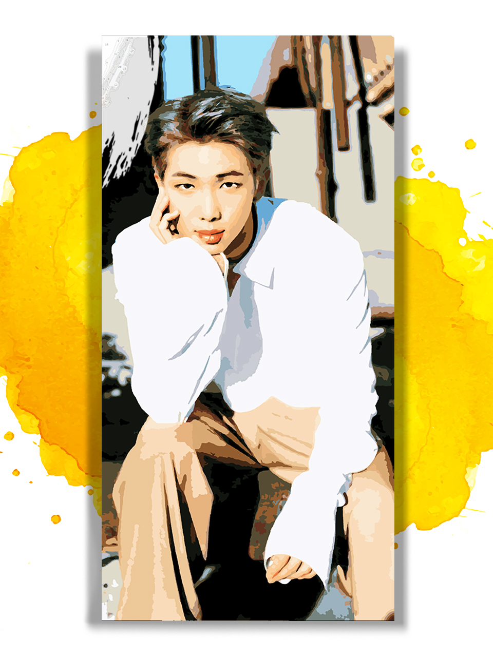 Картина по номерам на холсте BTS Rap Monster Aesthetics