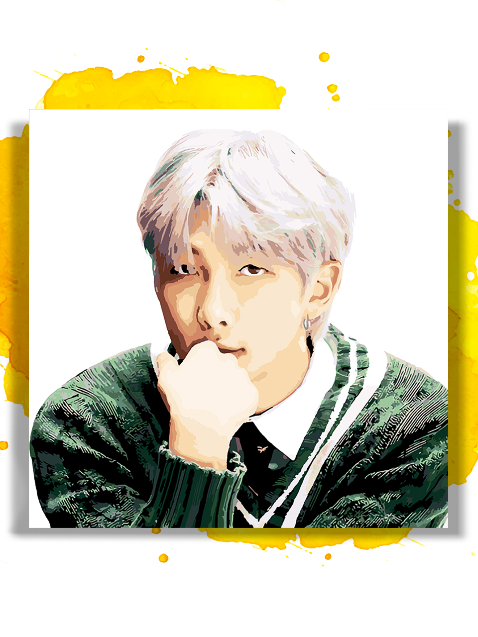 Картина по номерам на холсте BTS RM 2