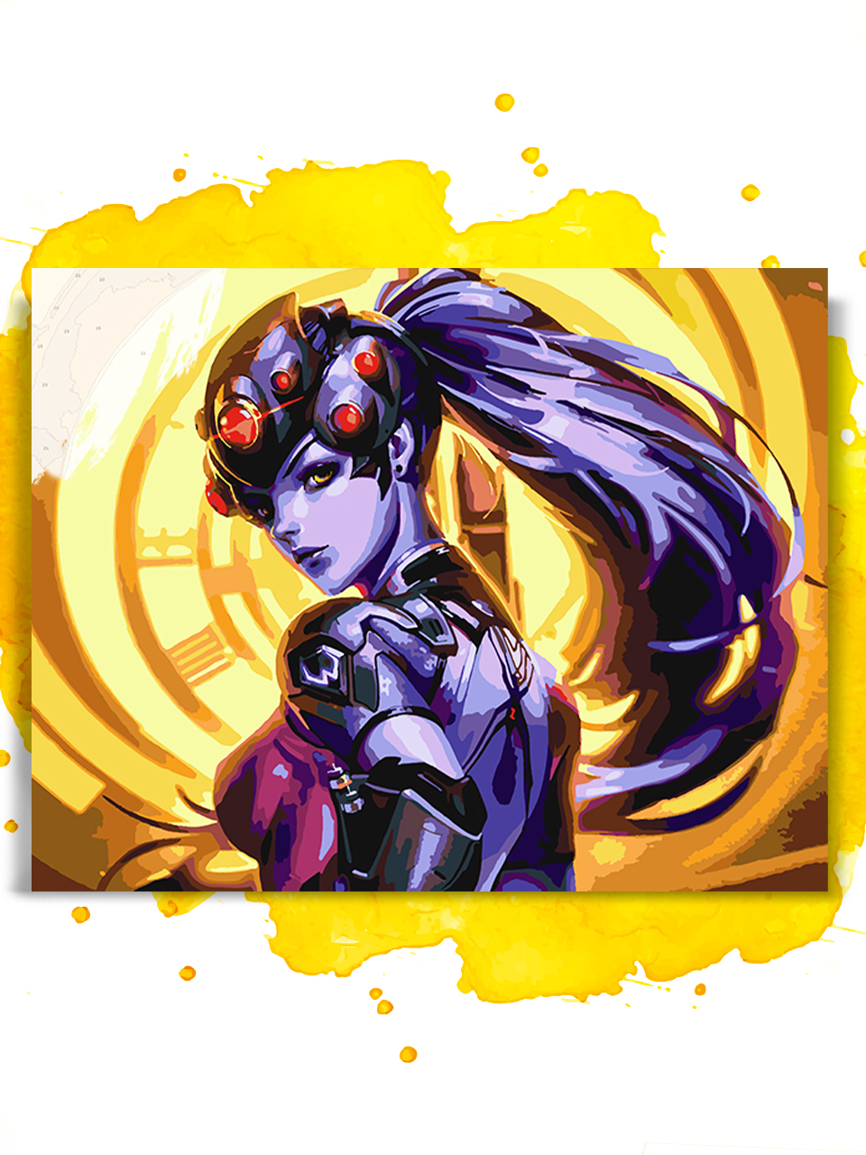 Картина по номерам на холсте Overwatch - Роковая вдова 2