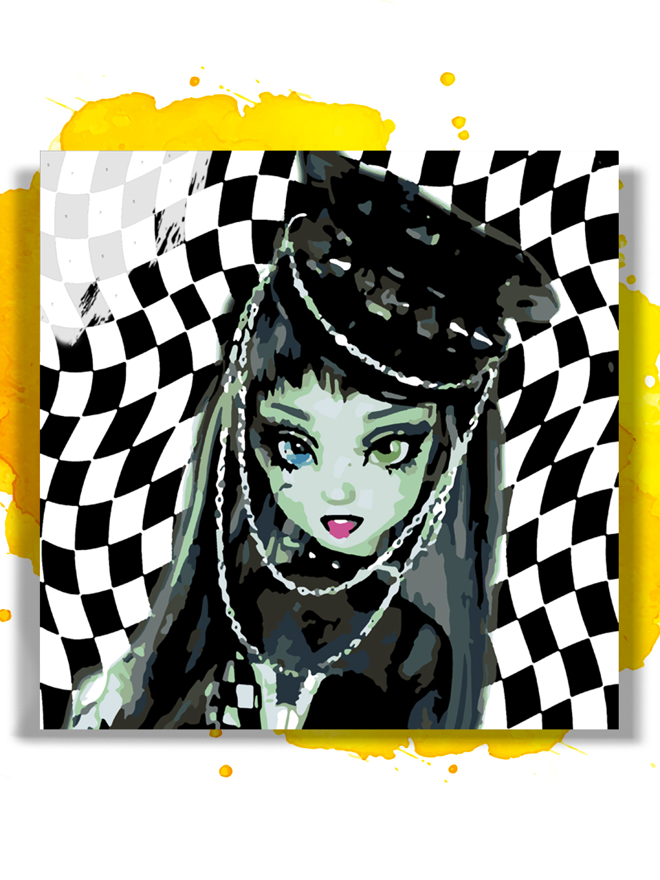 Картина по номерам на холсте Monster High Френки Штейн