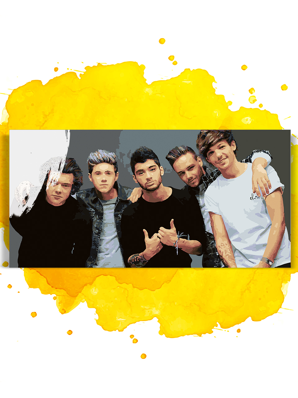 Картина по номерам на холсте One Direction - Впятером