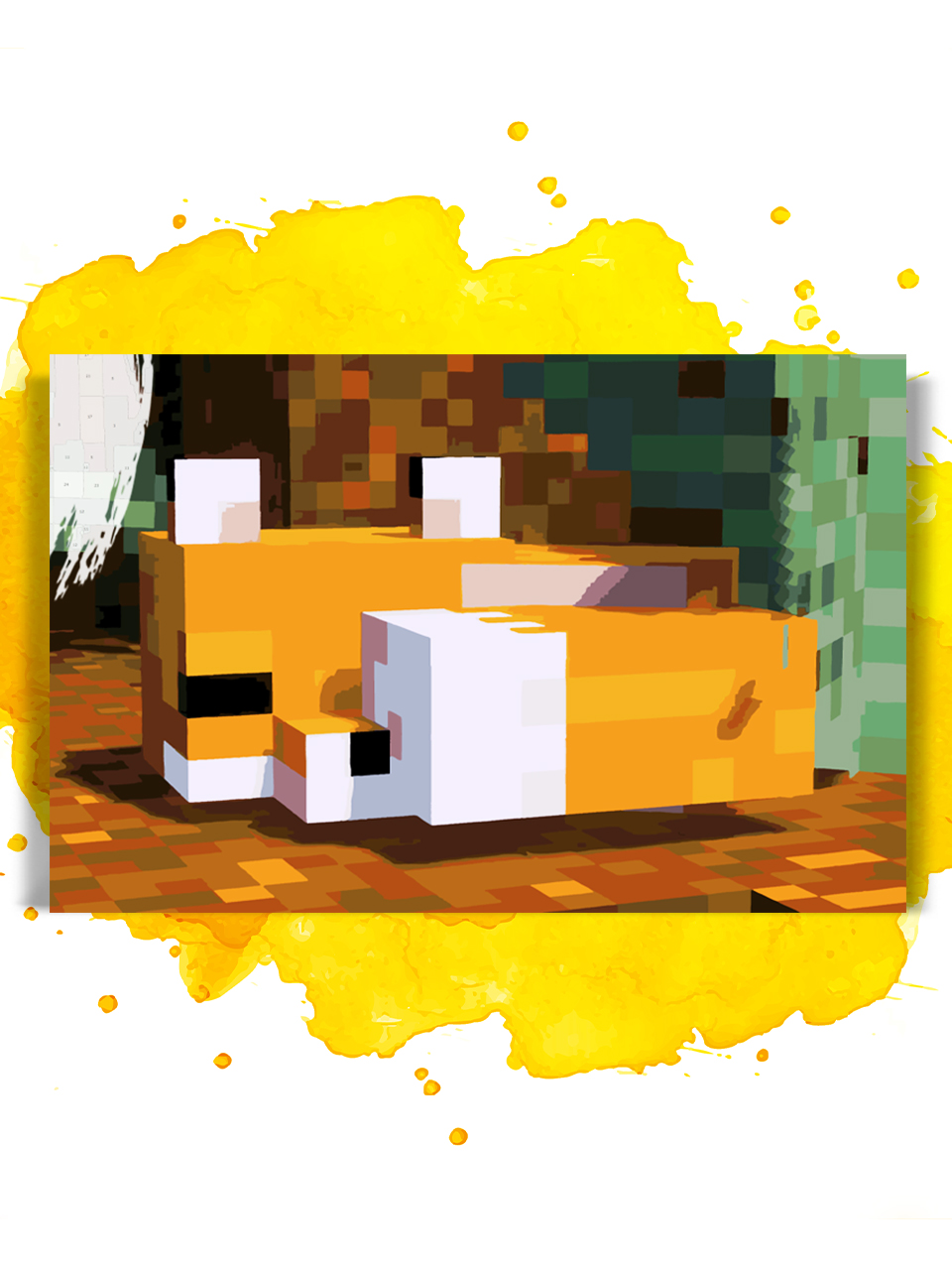 Картина по номерам на холсте Minecraft Fox